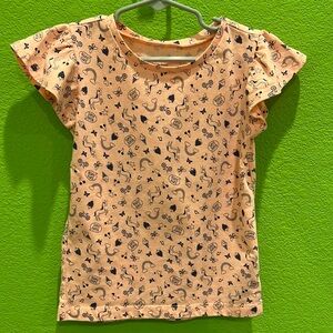 Ruffle sleeve unicorn top